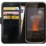 Rosso Element Nokia 1 Hoesje Book Cover Zwart