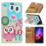 Huawei Mate 20 Lite Bookcase Hoesje met Print Uilen