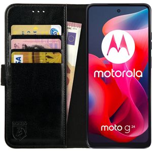 Rosso Element Motorola Moto G24 Hoesje Book Case Wallet Zwart