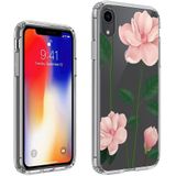 Apple iPhone XR Transparante Print Back Cover Hoesje Floral