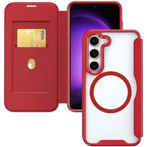 Samsung Galaxy S24 Hoesje met MagSafe Book Case Rood