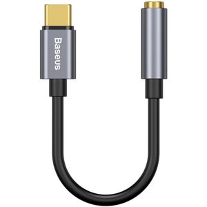 Baseus USB-C to 3.5mm headphone Jack Donker Grijs