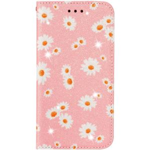 Apple iPhone 11 Pro Portemonnee Hoesje met Bloemen Print Roze