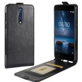 Nokia 8 Flip Hoesje Verticaal Zwart