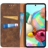 Samsung Galaxy A71 Hoesje Vintage Wallet Bruin