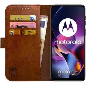 Rosso Element Motorola Moto G54 Hoesje Book Case Wallet Bruin