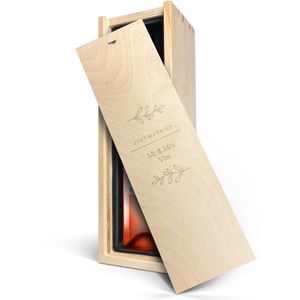 Wijn in gegraveerde kist - Belvy - Rosé