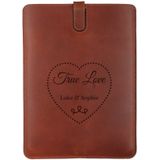 Leren iPad hoes met naam - iPad Air 2 (Bruin)