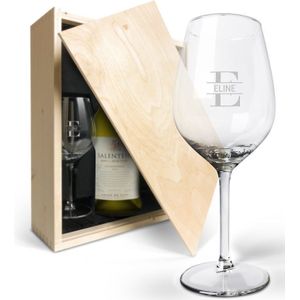 Wijnpakket met glas - Salentein Chardonnay (Gegraveerde glazen)