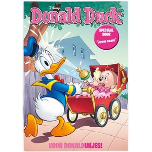 Donald Duck - Geboorte - Tijdschrift met naam en foto (meisjesversie)