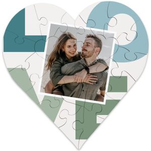 Hart puzzel met foto