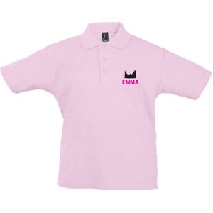 Polo voor kinderen bedrukken - Roze - 10 jaar