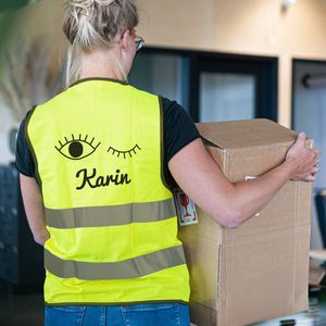 Veiligheidshesje bedrukken - Geel - XS