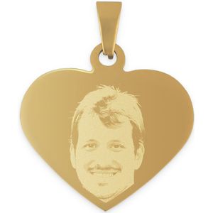 Hanger hart met  foto - goud