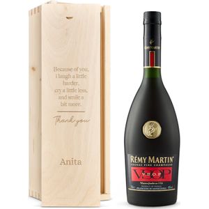 Cognac in gegraveerde kist - Rémy Martin VSOP