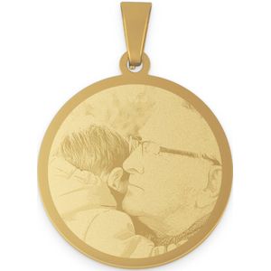 Ronde hanger met foto - goud