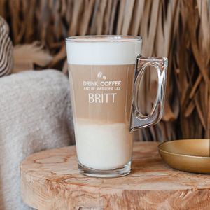 Latte Macchiato glas graveren