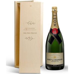 Champagne in gegraveerde kist - Moët & Chandon (1500ml)