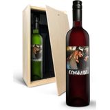 Wijnpakket met bedrukt etiket - Belvy - Wit en rood