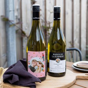 Wijn met bedrukt etiket - Maison de la Surprise - Chardonnay