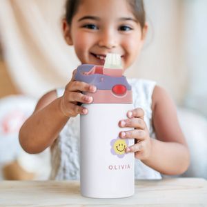 Kinder drinkbeker bedrukken - Roze (met naam en/of foto)