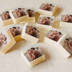 Chocolade traktatie met foto  - Praliné - 25 stuks - Vierkant