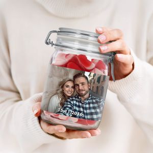 Snoeppot bedrukken - 1L - Hartjes
