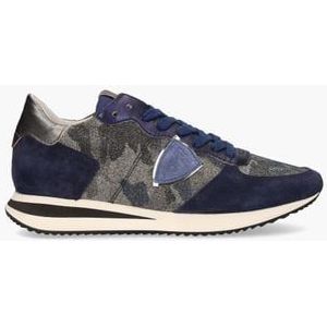 Tropez X Mondial Blauw/Zilver Damessneakers