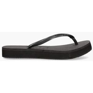 Slim Flatform Zwart Damesslippers