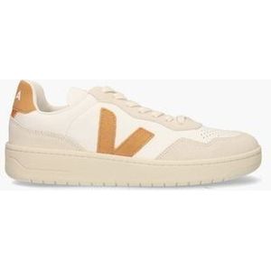 V-90 O.T. Leather Wit/Oranjebruin Damessneakers