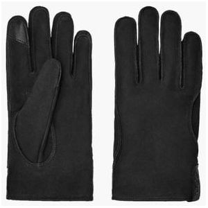 Leather Clamshell Logo Glove Zwart Herenhandschoenen