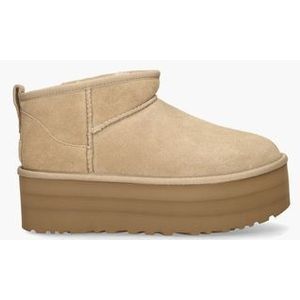 Classic Ultra Mini Platform Boot Sand Dames Enkelboots