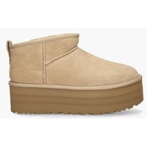 Classic Ultra Mini Platform Beige Dames Enkelboots