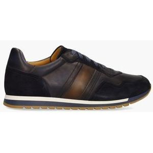 26099 Donkerblauw/Cognac Herensneakers