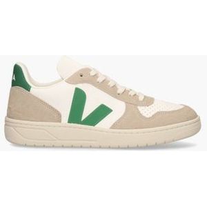 V-10 Chromefree Leather Wit/Groen/Beige Herensneakers