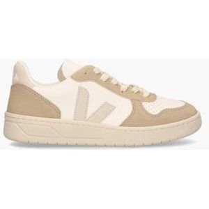 V-10 Chromefree Leather Wit/Bruin/Beige Damessneakers