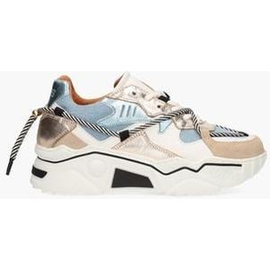 Jupiter Denim Beige/Blauw Damessneakers