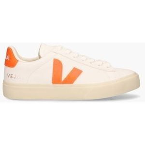 Campo Chromefree Leather Wit/Oranje Damessneakers