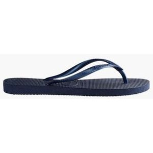 Slim Metallic Donkerblauw Damesslippers