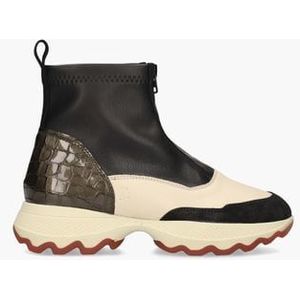 6346 Zwart/Multicolor Dames Enkelboots