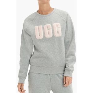 Madeline Fuzzy Logo Grijs/Roze Damessweater