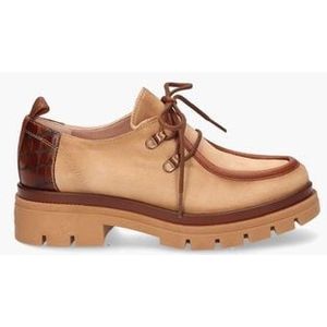 CHI211791 Bruin Dames Veterschoenen