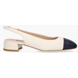 Girona Off-White/Donkerblauw Dames Slingbackloafers