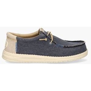 Wally Coastline Jute Donkerblauw Heren Veterschoenen