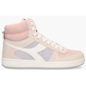 Magic Basket Mid Suede Beige/Multicolor Damessneakers