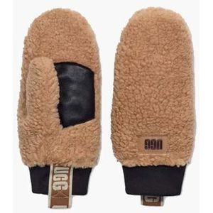 Sherpa Mitten Logo Tape Bruin Dameshandschoenen