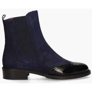 12270 Donkerblauw/Zwart Dames Chelseaboots