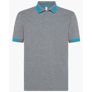 Polo Big Stripe Fluo Grijs Heren Poloshirt