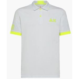 Polo Logo Fluo Wit Heren Poloshirt