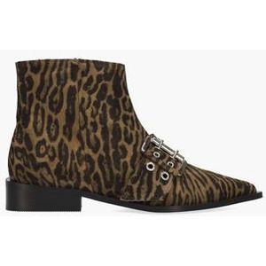 Nicole Bruin/Zwart Dames Enkelboots